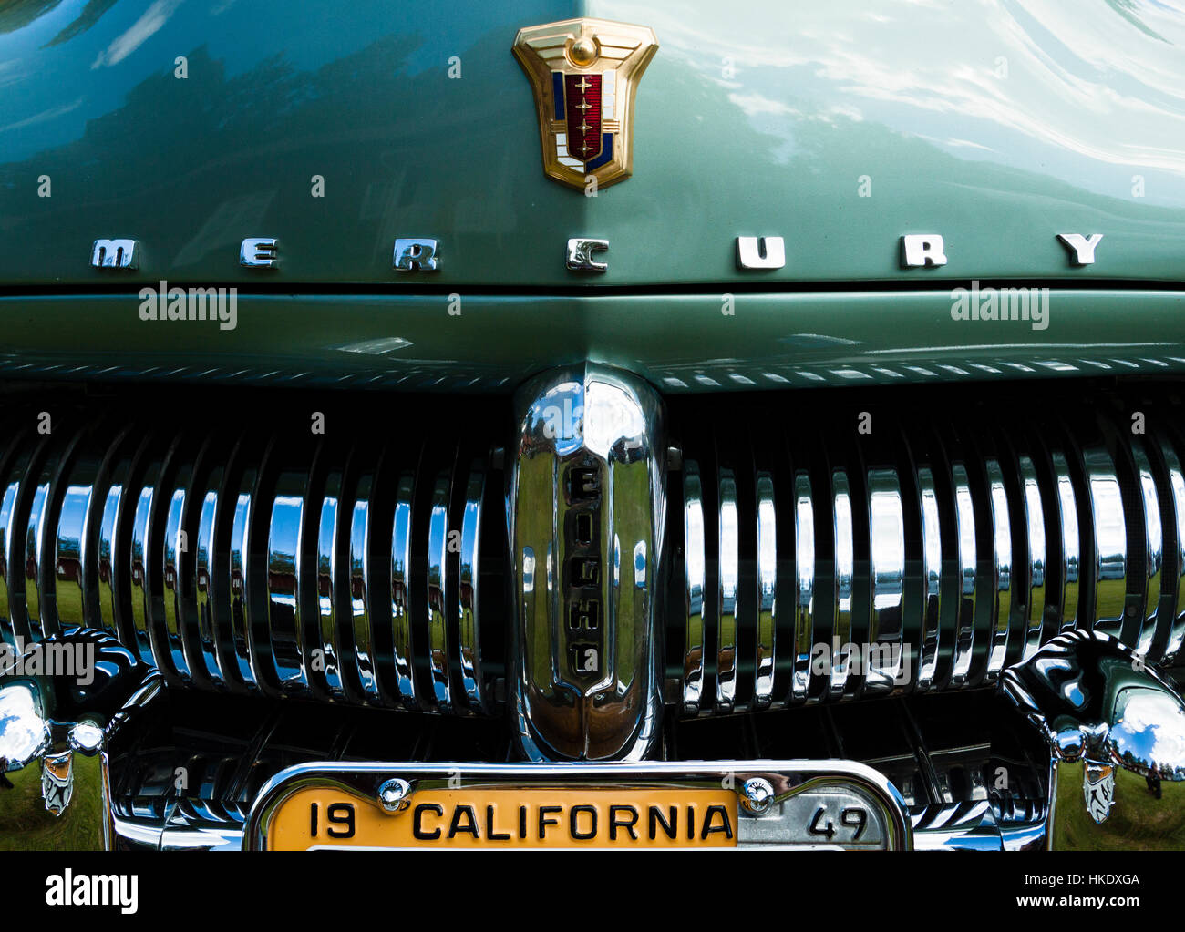 Mercury grille, classic American car, Sweden Stock Photo