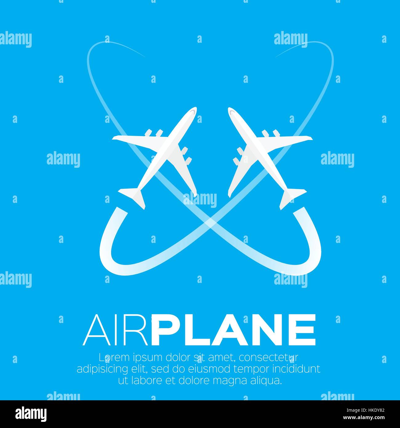 Airplane top view symbol. Vector Illustration design. Travel background ...