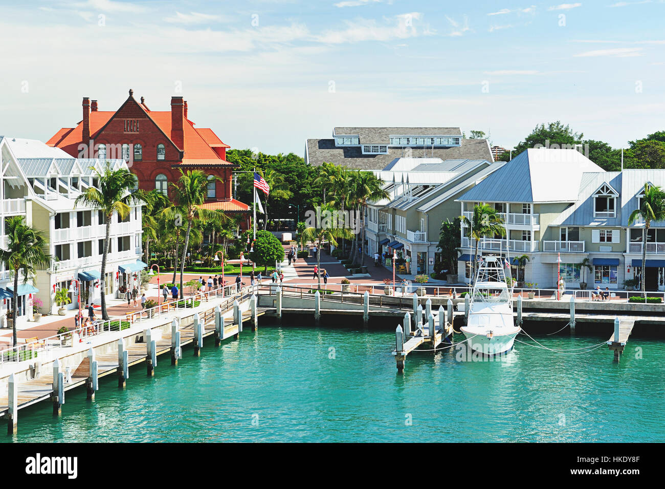 People walking on pier in key west Florida Stock Photo Alamy
