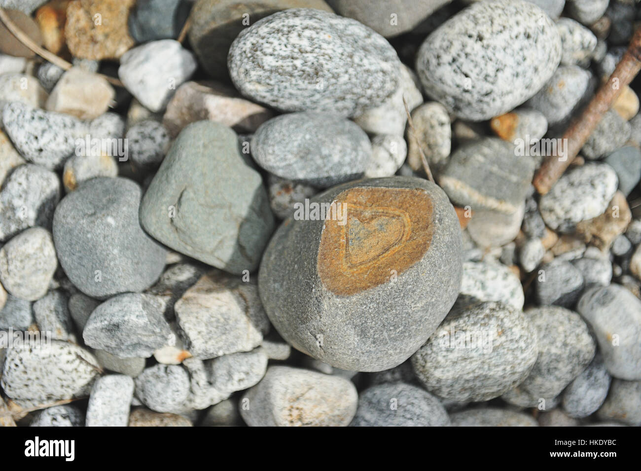 brown color heart shape in stone slice Stock Photo - Alamy