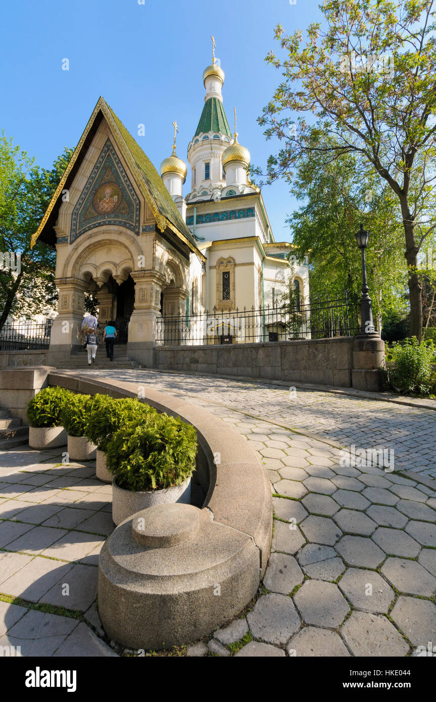 The Russian Orthodox Church of St Nicholas the Miracle-Maker, Sofia, Bulgaria Stock Photo