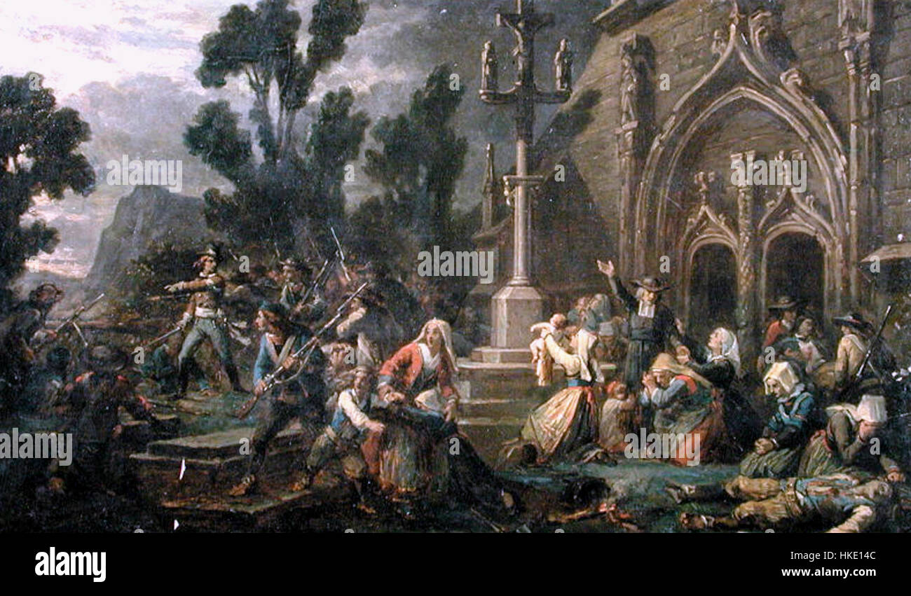 The painting 'Chouans in the Vendee' illustrates a key event in the