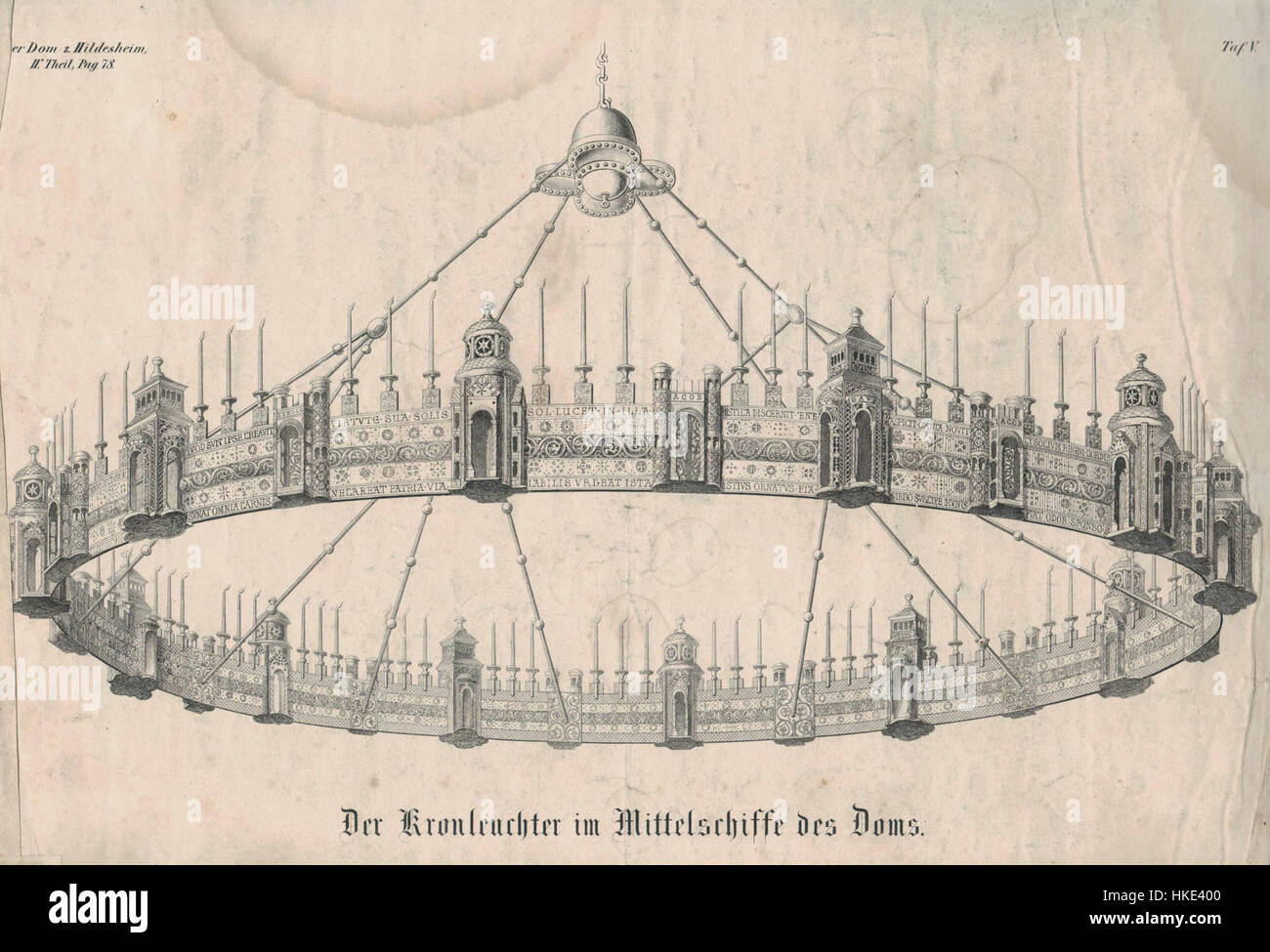 Hildesheim Heziloleuchter Zeichnung Stock Photo Alamy