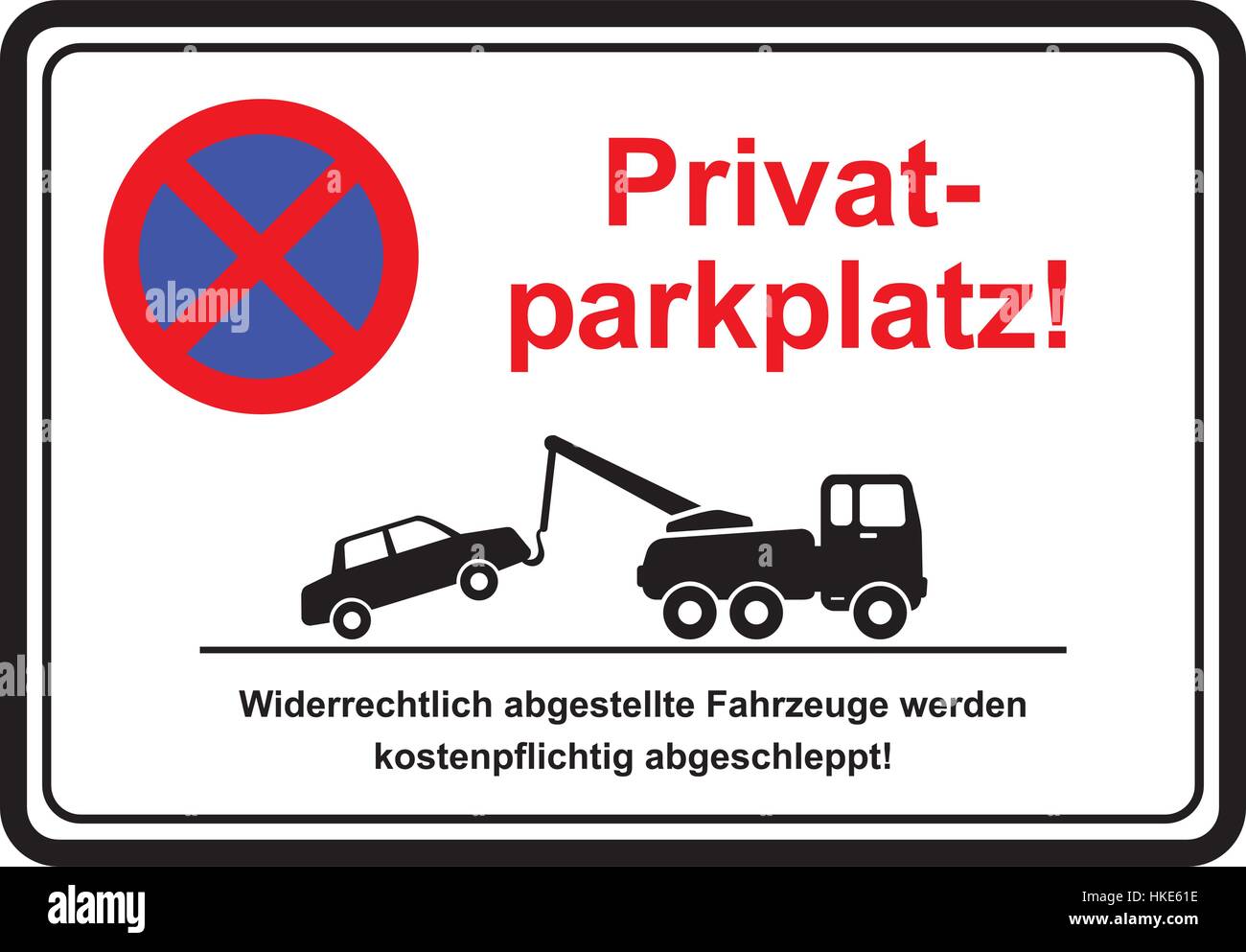 Attention private parking, car is towed away, pull another vehicle