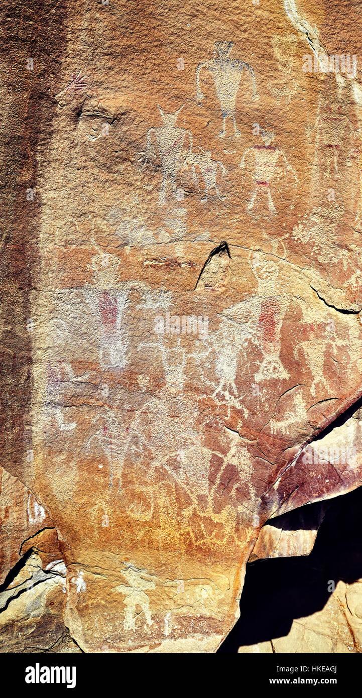 Petroglyphs in Dinosaur National Monument, Utah, USA. Stock Photo
