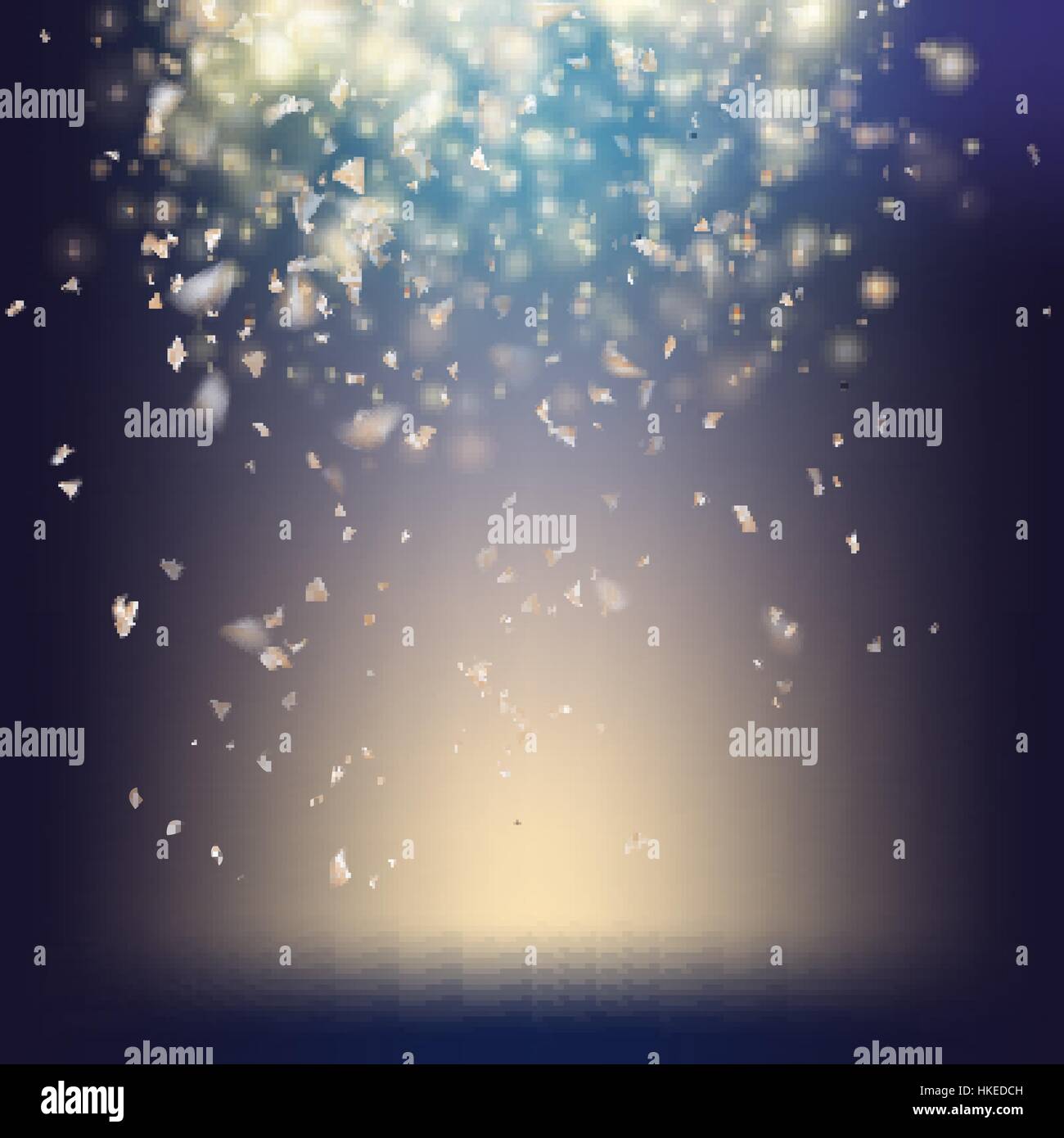 Randomly flowing confetti backgound. EPS 10 vector file included Stock Vector