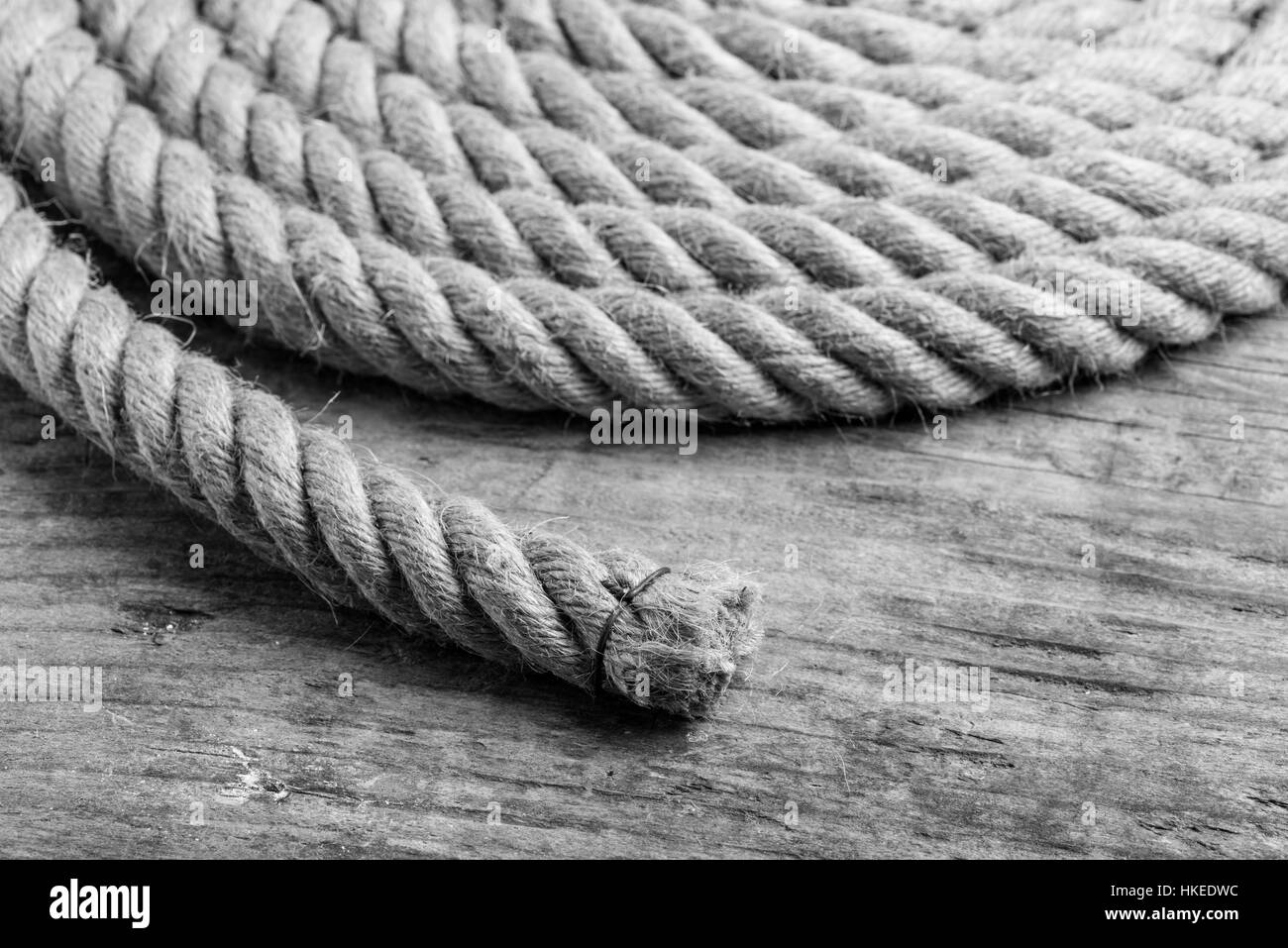 Unraveling Rope Isolated On White Background Stock Photo