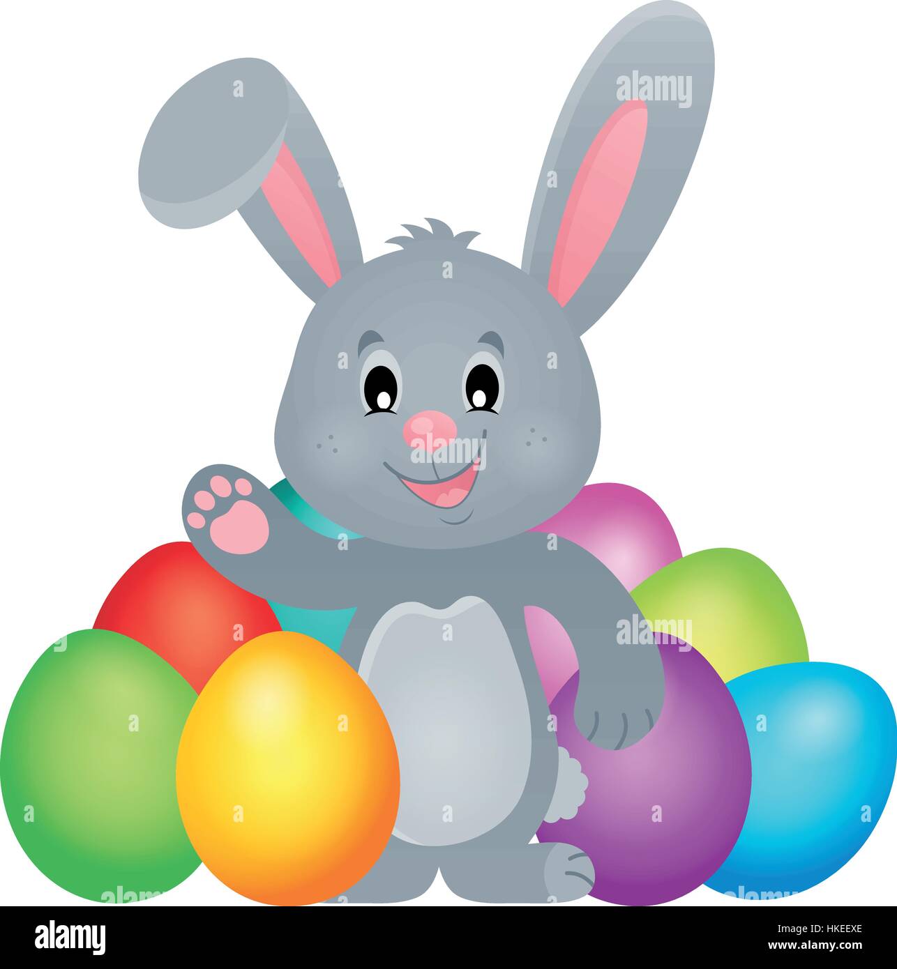 Stylized Easter bunny theme image 2 - eps10 vector illustration Stock ...