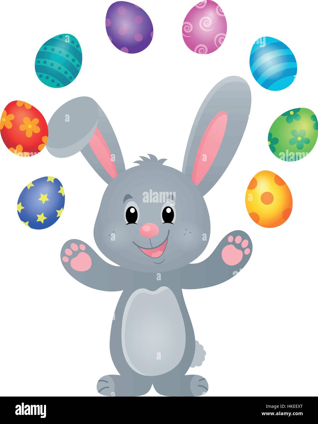 Stylized Easter bunny theme image 5 - eps10 vector illustration Stock ...