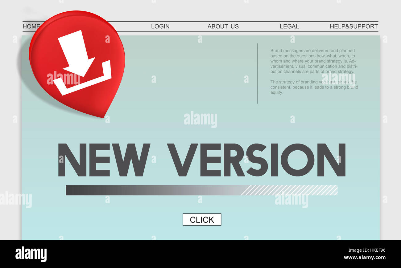 New Version Download Application Concept Stock Photo