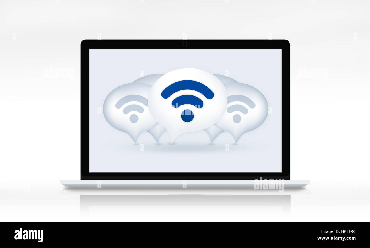 Wireless Internet Technology Icon Concept Stock Photo