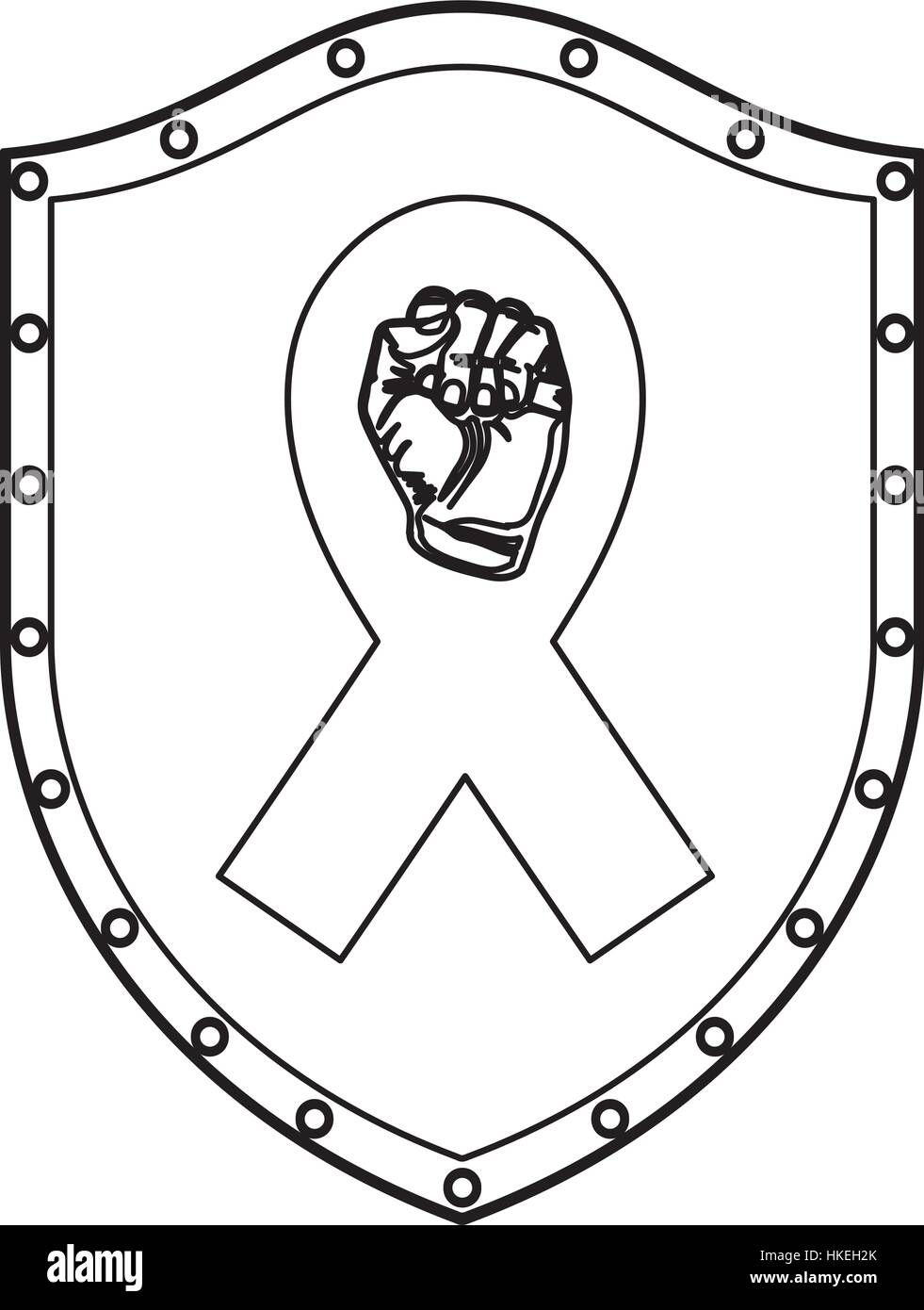 Raised fist symbol icon vector illustration graphic design Stock Vector