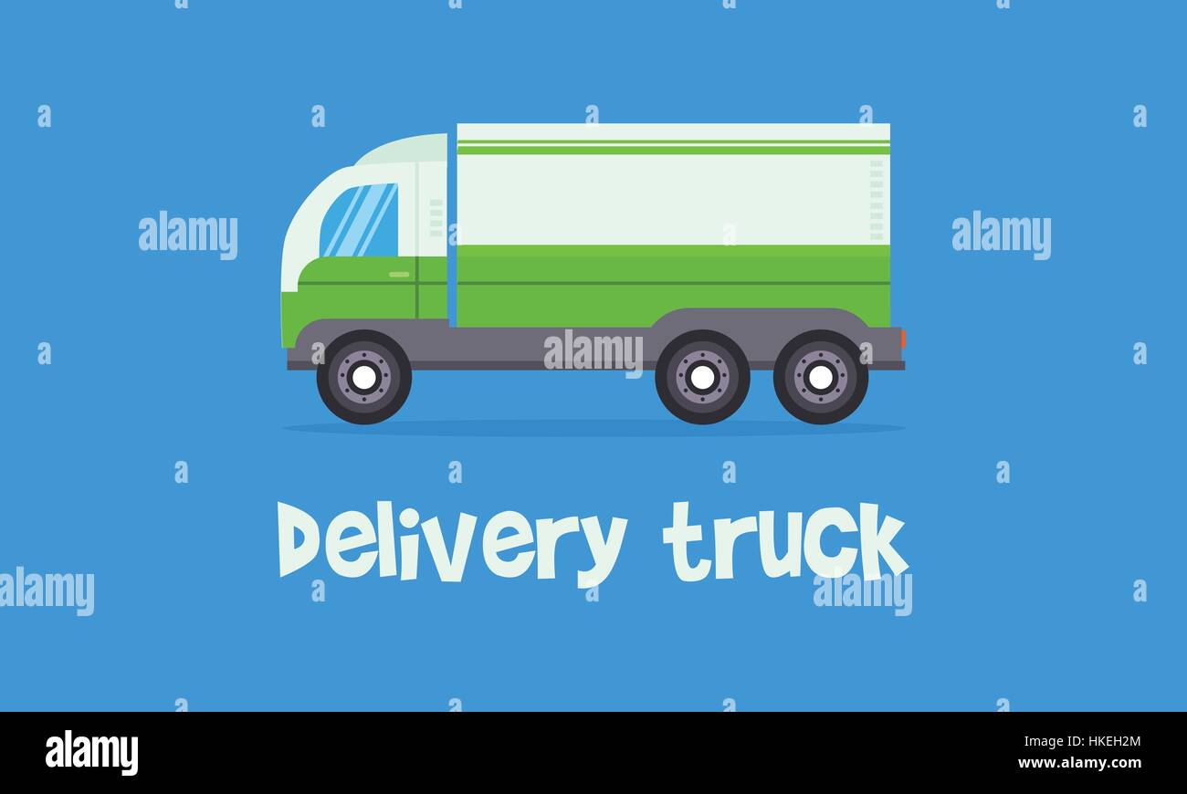 Vector of green delivery truck Stock Vector Image & Art - Alamy