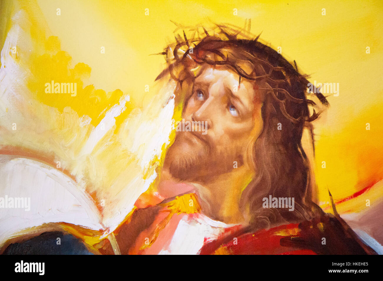 Jesus crown of thorns painting hi-res stock photography and images - Alamy