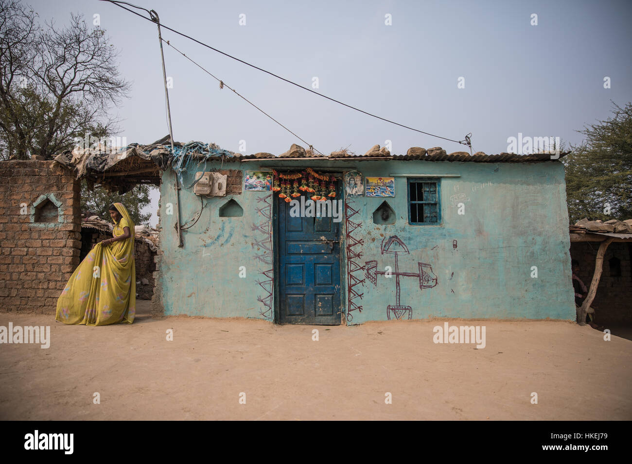 Rural indian village home hi-res stock photography and images - Alamy