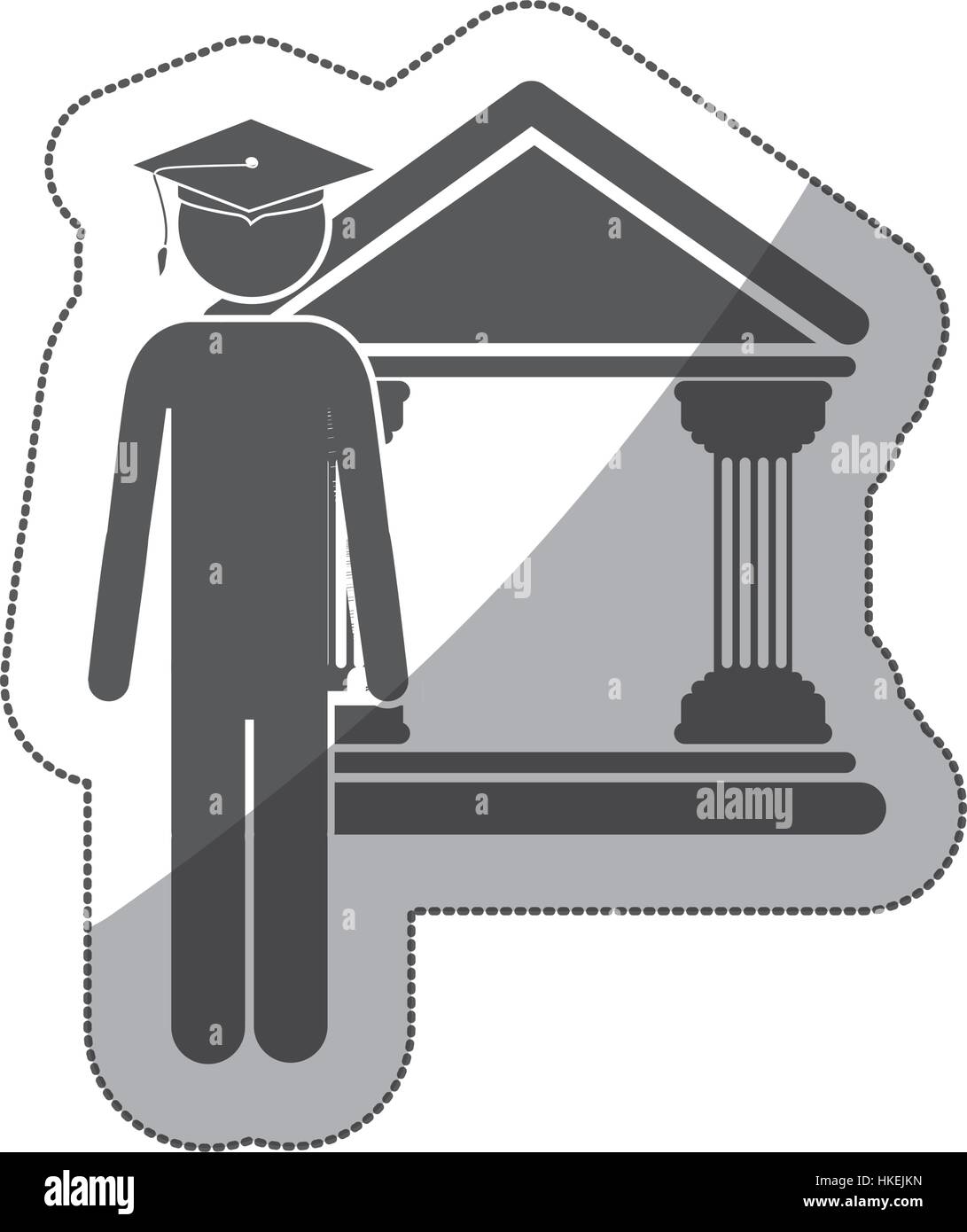 University student graduation icon vector illustration graphic design ...