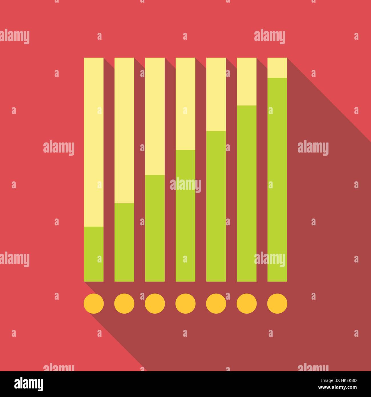 Chart graph icon. Flat illustration of chart graph vector icon for web ...