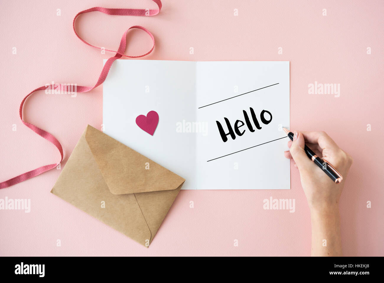 Hello Hi Greeting English Communication Concept Stock Photo Alamy