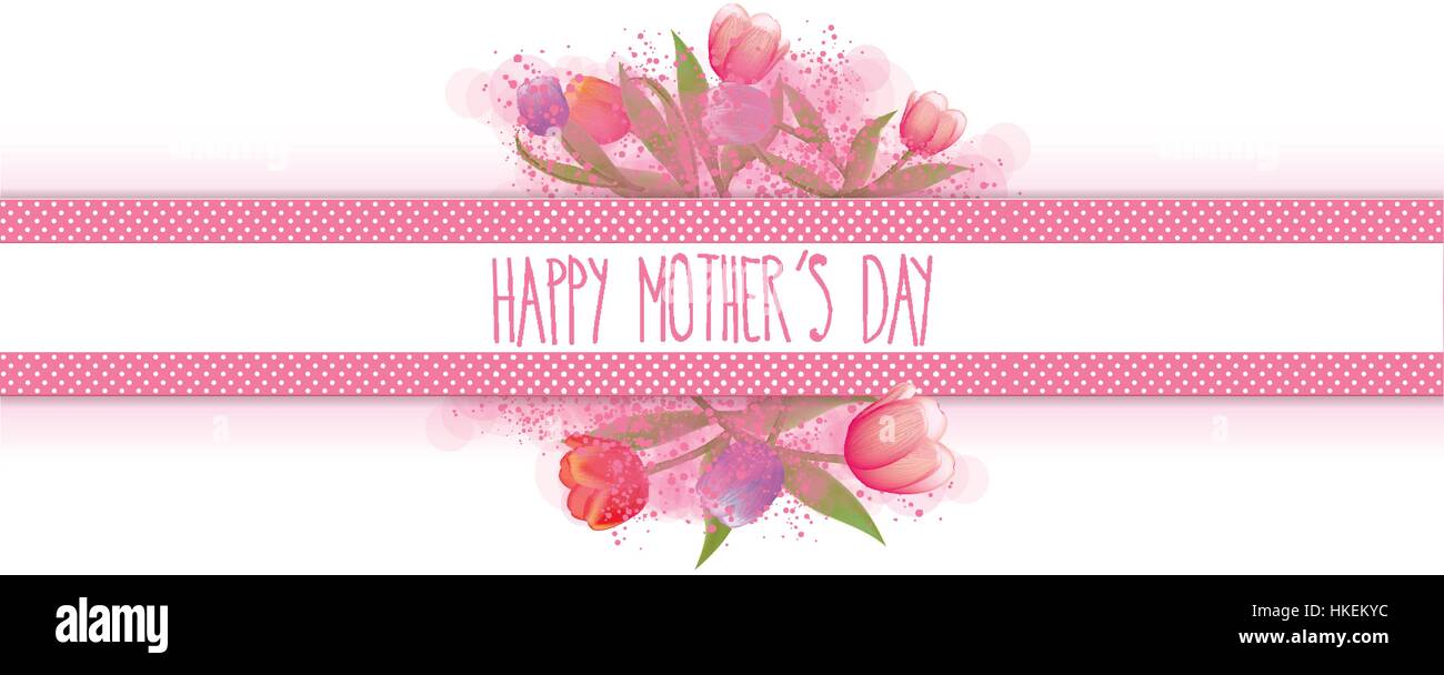 Happy mothers day banner full vector elements Stock Vector