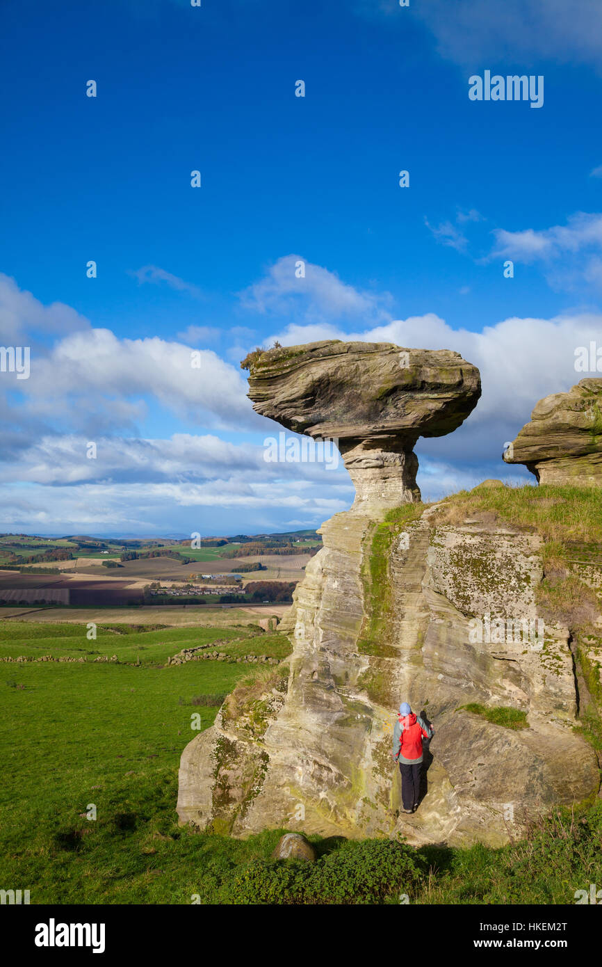 The Bonnet Stone (Bunnet Stane) rock outcrop near Gateside Fife ...