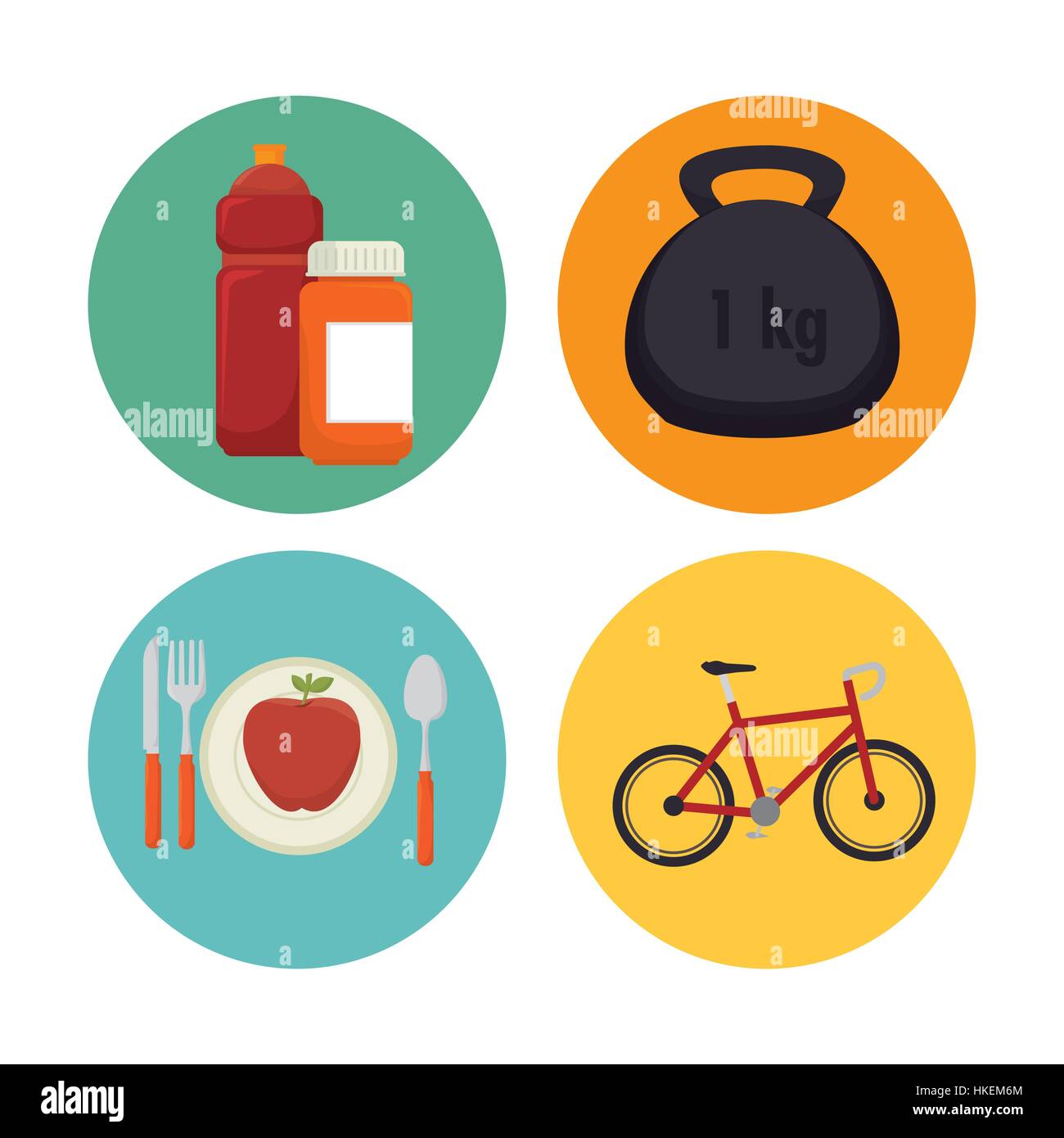 set fitness equipment icon vector illustration design Stock Vector ...