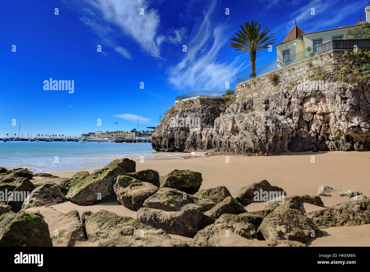 The Praia da Conceicao beach in Cascaias, Portugal Stock Photo - Alamy