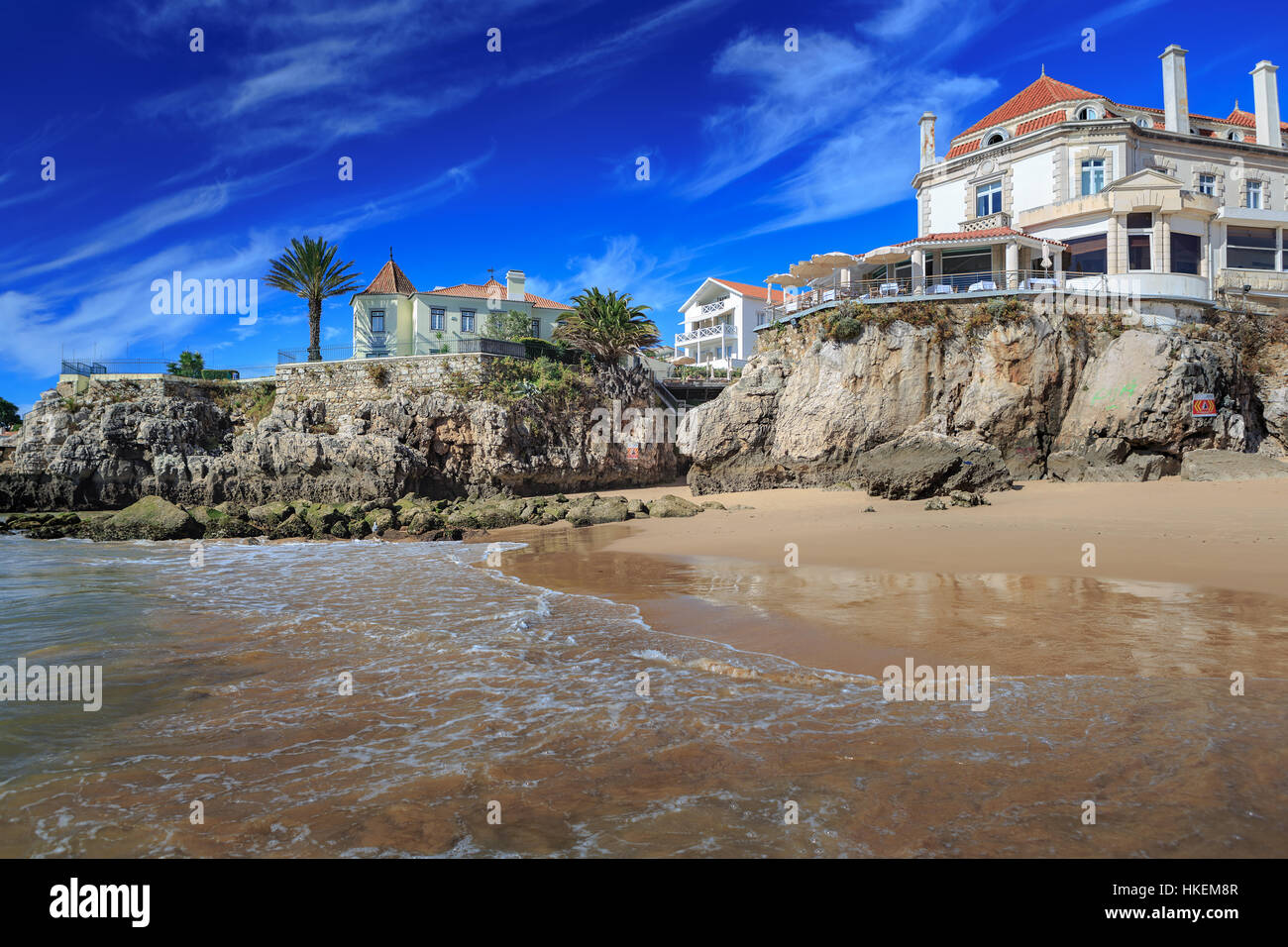 The Praia da Conceicao beach in Cascaias, Portugal Stock Photo - Alamy
