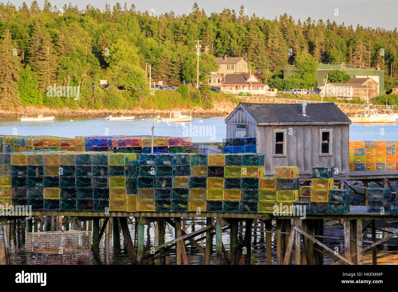 Lobster pound in Maine Stock Photo Alamy
