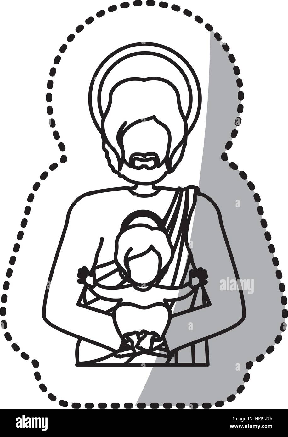 Holy joseph icon vector illustration graphic design Stock Vector Image ...