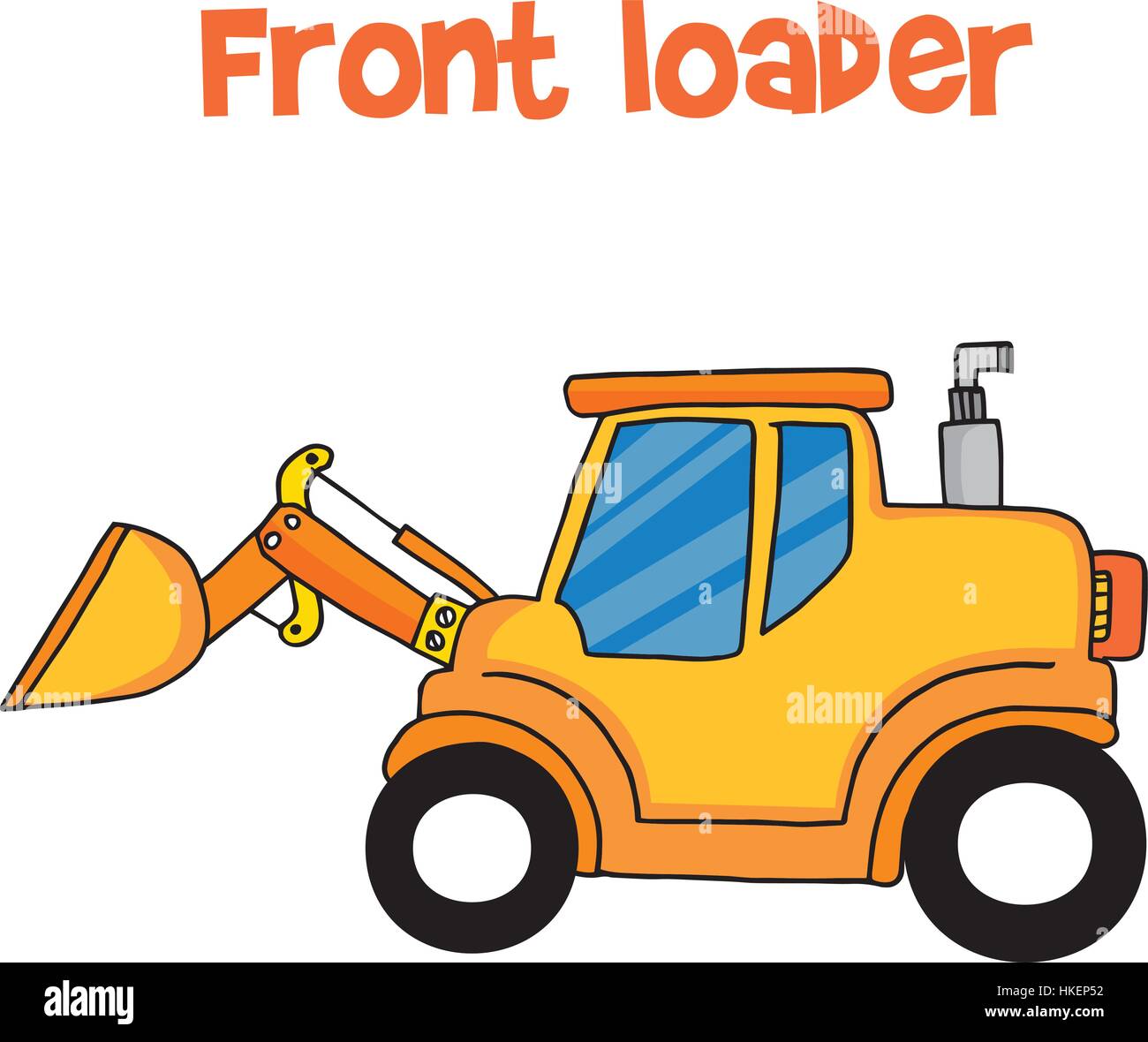Yellow front loader of vector Stock Vector Image & Art Alamy