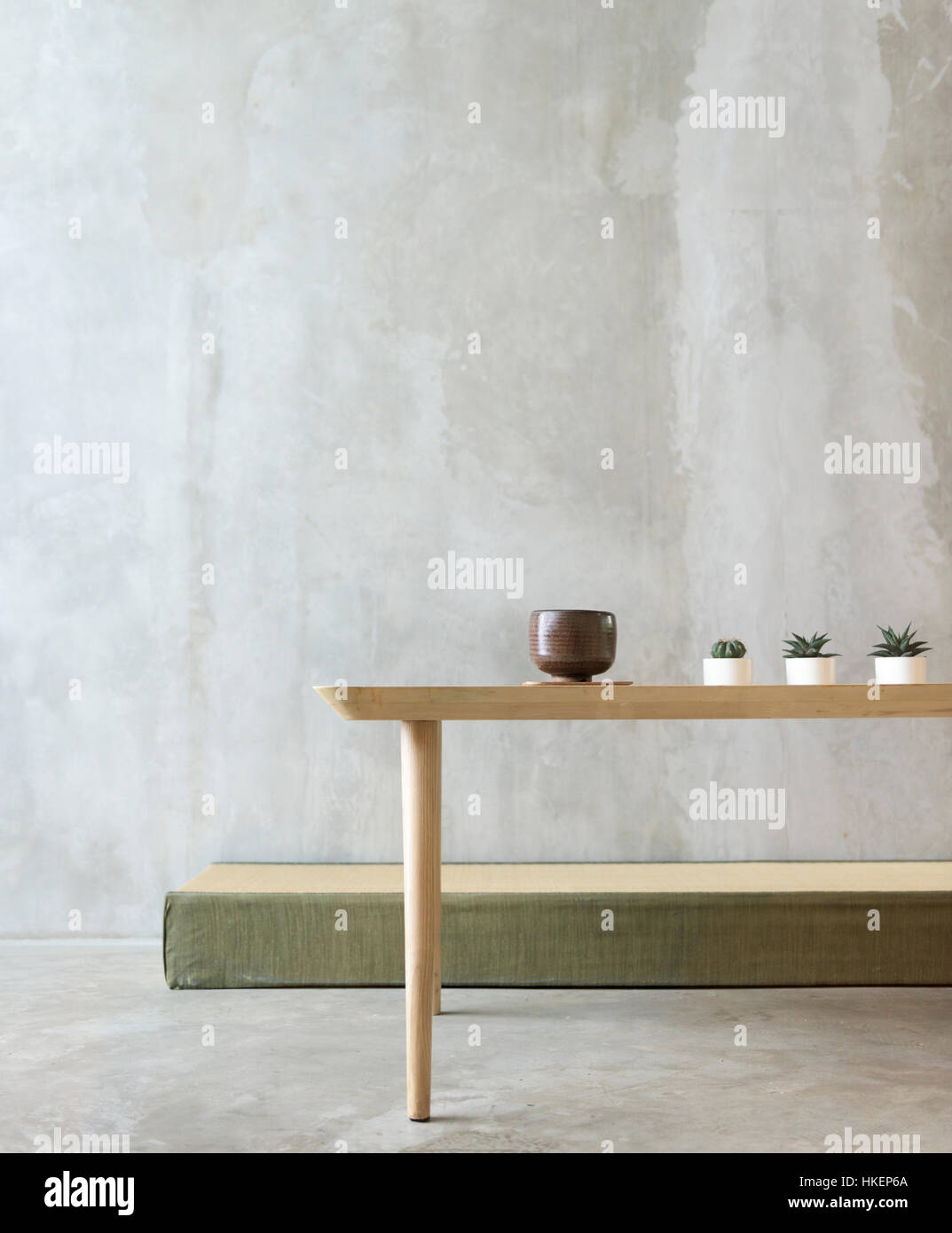 Empty Room Table Minimalism Concept Stock Photo