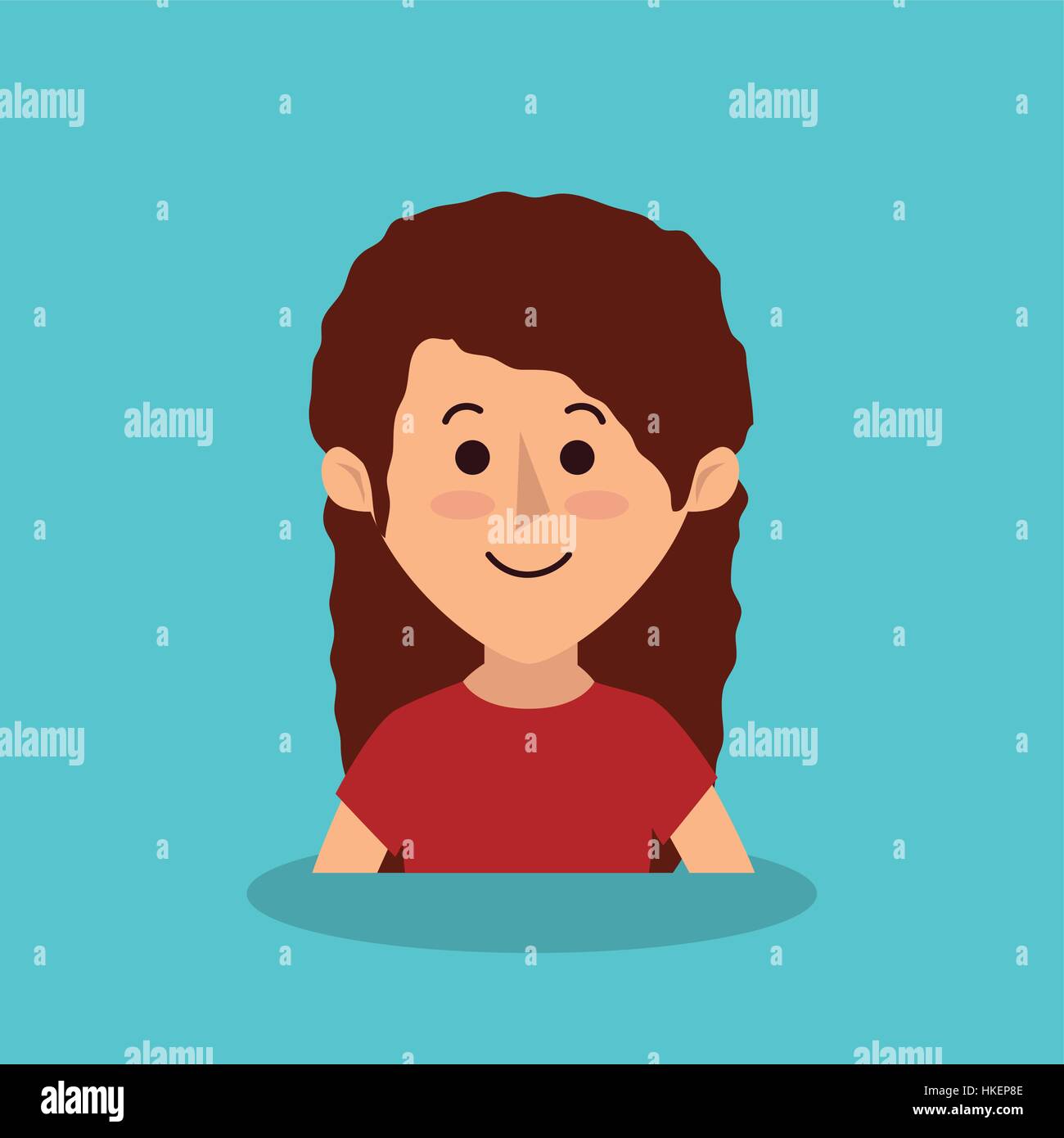 cute little girl drawing vector illustration design Stock Vector Image