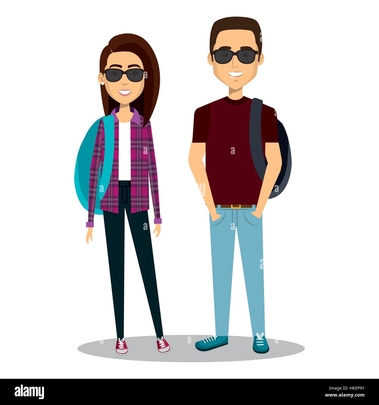 young people group avatars characters vector illustration design Stock ...