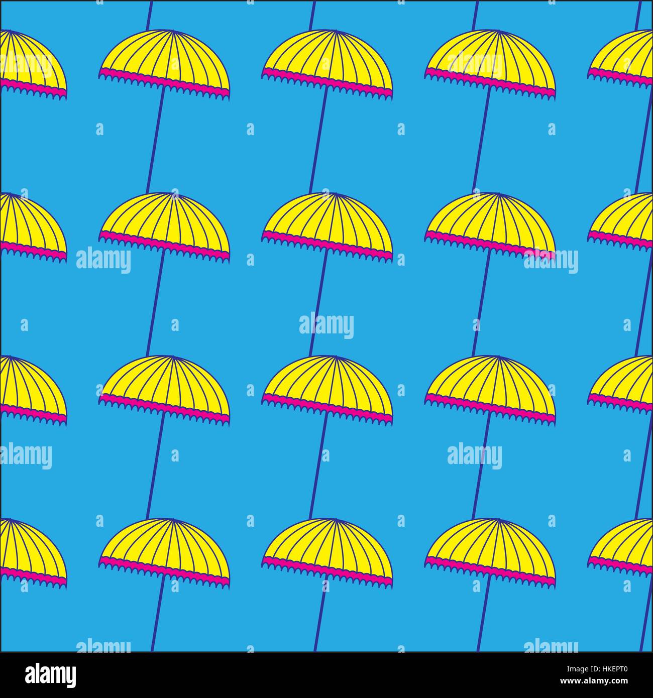 Seamless pattern with cute colorful umbrellas. Vector background Stock ...
