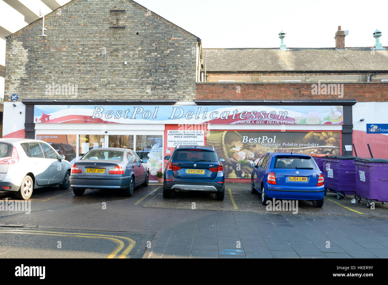 BestPol Delicatessen - a very popular Polish shop in Bedford, Bedfordshire, England Stock Photo