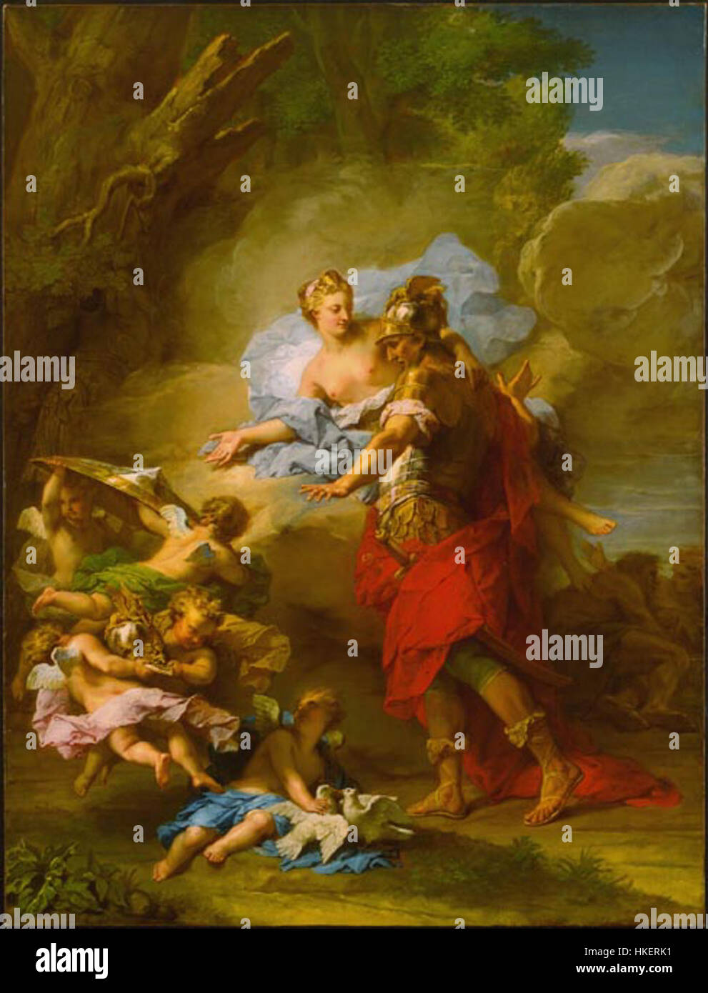 Restout Venus Presenting Arms to Aeneas Stock Photo Alamy