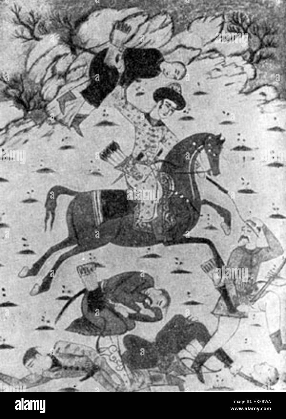 This 17th-century illustration depicts scenes from the works of the ...