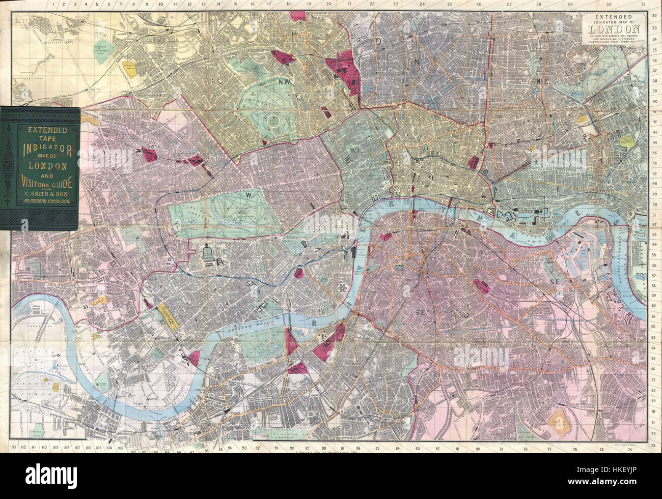 Map of london 19th century hi-res stock photography and images - Alamy