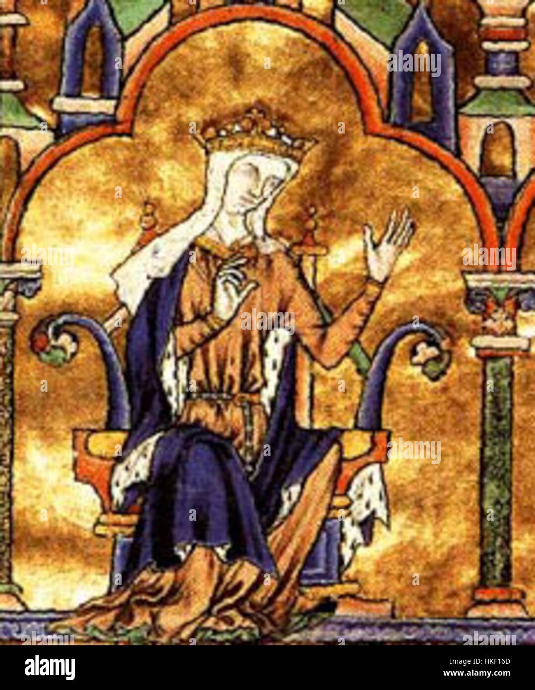 *Blanche of Castile*, Queen of France, is depicted in this historical ...
