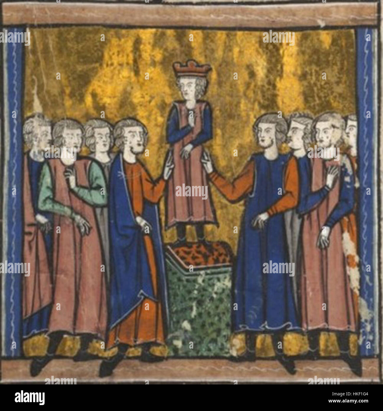 Baldwin V of Jerusalem, depicted in this artwork, was the last Crusader