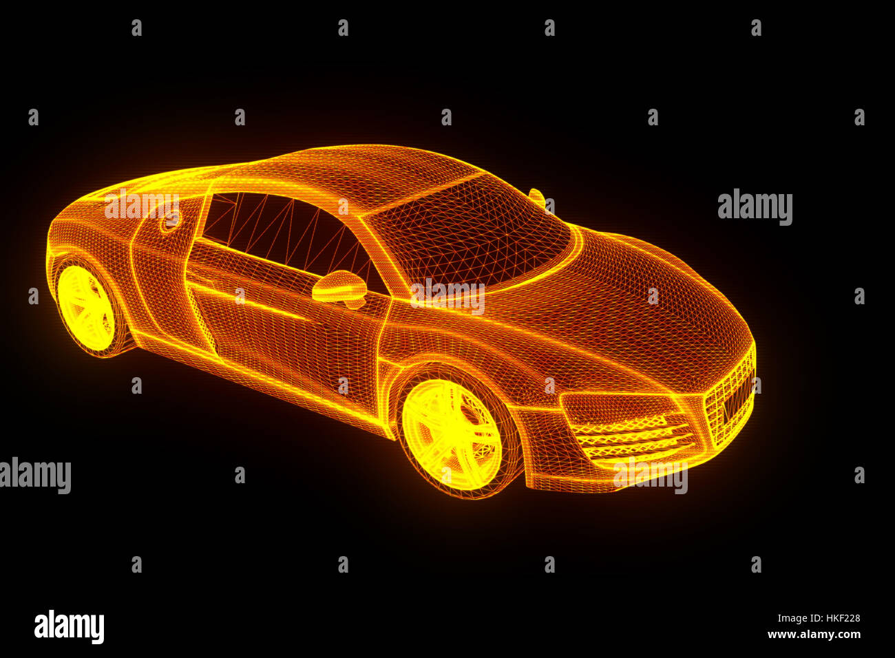 Racing Car Hologram Wireframe. Nice 3D Rendering Stock Photo Alamy