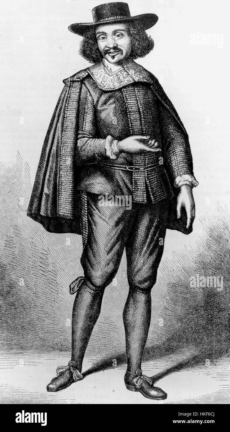 Moliere in theatrical costume drawing by Eustache Lorsay Stock Photo