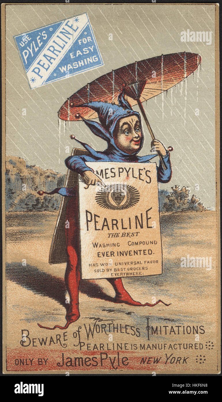 Use Pyle's Pearline for easy washing - beware of worthless imitations Stock Photo