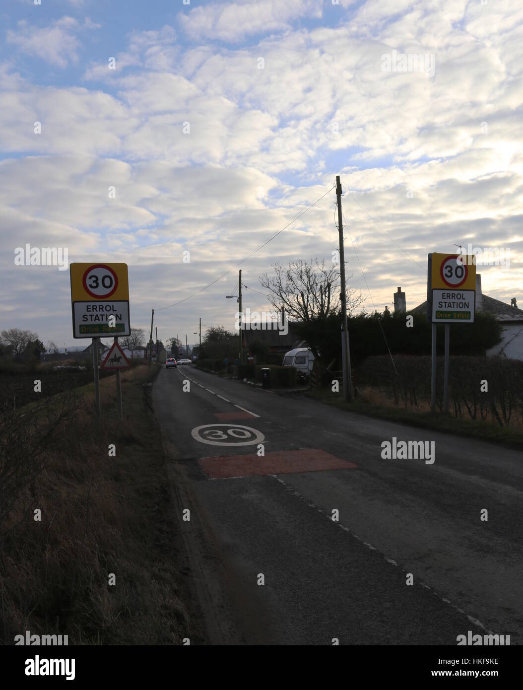 Errol Station Scotland January 2017 Stock Photo