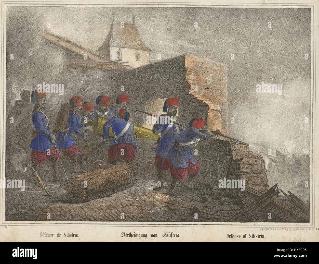 Turkish troops at the defence of Silistria 1853 4 Stock Photo