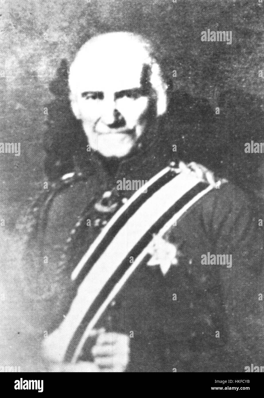 This portrait of Jacob Bogislaw von Puttkamer, a Prussian noble, captures his dignified expression and aristocratic presence, reflecting the 18th-century European nobility. Stock Photo