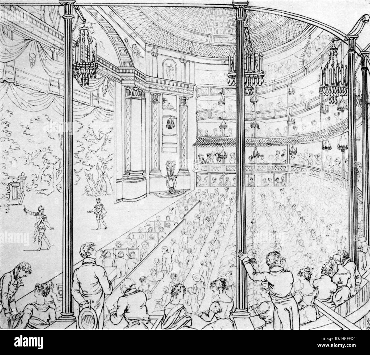 Theatre Royal Drury Lane 1813 Stock Photo Alamy