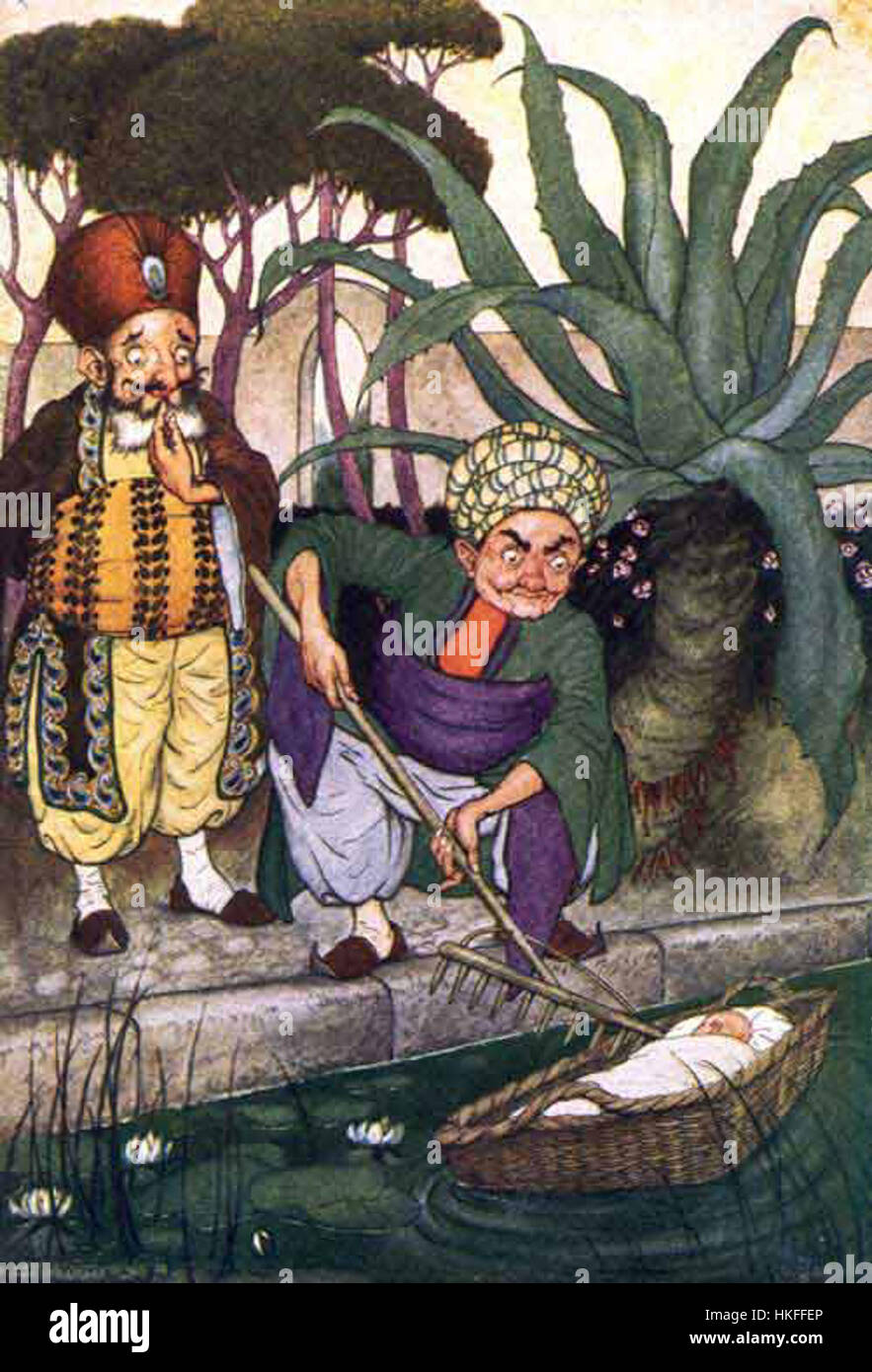 This painting depicts a gardener using a rake to move a basket near a ...