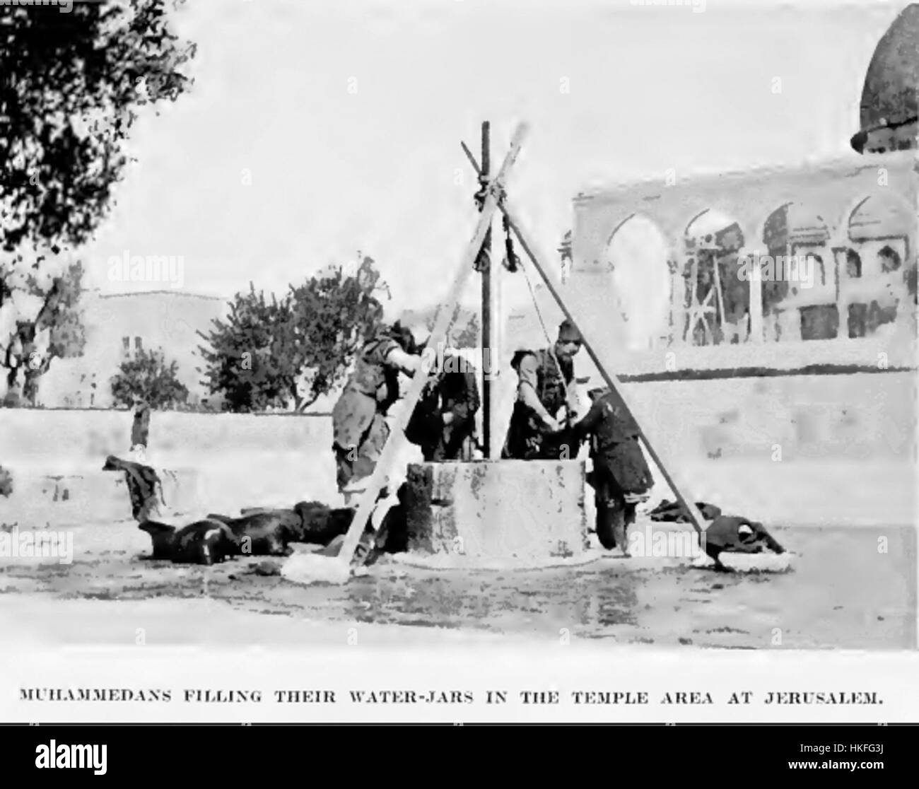 The 'Water Hole Temple' in Jerusalem is an ancient site, possibly associated with water rituals or sacred ceremonies. Its archaeological significance offers insights into the religious and cultural practices of ancient Jerusalem. Stock Photo