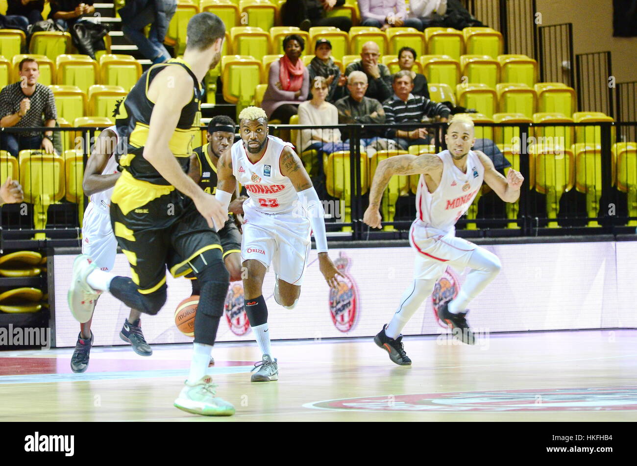 Monaco. 25th Jan, 2017. Basketball Europa champions league AS Monaco
